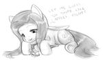  alloyrabbit cutie_mark dialogue english_text equine female feral fluttershy_(mlp) friendship_is_magic hair hooves long_hair mammal micro my_little_pony pegasus text wings 