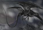  ambiguous_gender claws day digital_media_(artwork) dragon dsw7 feral flying membranous_wings nude outside solo wings 