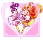  animal_ears arisugawa_himari bow brown_eyes brown_hair choker cooking_idol_ai!_mai!_main! cure_custard dress earrings extra_ears food_themed_hair_ornament fukuhara_haruka hair_ornament highres hiiragi_mine honzawa_yuuichirou jewelry kirakira_precure_a_la_mode long_hair looking_at_viewer magical_girl open_mouth pantyhose ponytail precure seiyuu_connection smile squirrel_ears squirrel_tail sweatdrop tail yellow_legwear 