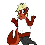  2017 aetherouranos anthro brown_fur clothed clothing female fur invalid_tag juniper mammal mustelid otter simple_background smile solo 