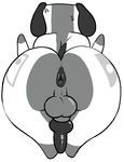  animate animate_inanimate anthro anthrofied anus big_butt butt canine digital_media(artwork) dog from_behind_position male mammal monochrome nintendo nintendo_switch nude orulf penis rear_view sex simple_background solo standing sweat switch_dog thick_thighs video_games white_background wide_hips 