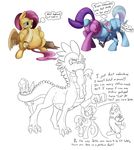  applejack_(mlp) digestion equine eyewear fangs fluttershy_(mlp) friendship_is_magic glasses hat horn horse mammal my_little_pony pegasus pony ponythroat rarity_(mlp) spike_(disambiguation) trixie twilight_sparkle_(mlp) unicorn vore wings 