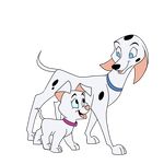  101_dalmatians aged_up blue_eyes cadpig canine dalmatian disney dog female lonbluewolf mammal oddball_(101_dalmatians) 