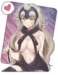  :p alternate_costume bare_shoulders black_legwear blush breasts dress fate/grand_order fate_(series) g.t halterneck headpiece heart highres jeanne_d'arc_(alter)_(fate) jeanne_d'arc_(fate)_(all) large_breasts long_hair looking_at_viewer meme_attire naked_sweater smile solo spoken_heart sweater sweater_dress thighhighs tongue tongue_out turtleneck turtleneck_sweater virgin_killer_sweater wardrobe_error yellow_eyes 