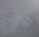  canine disney drawning family fox furniture invalid_tag judy_hopps kitchen lagomorph mammal nick_wilde rabbit size_difference young zootopia 