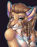  anthro bourbon_(artist) breasts canine ear_piercing facial_piercing female looking_at_viewer mammal nose_piercing nude piercing smile solo 