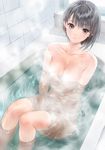  1girl bath blue_reflection breasts gust kishida_mel nude official_art shirai_hinako 
