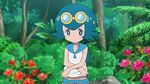  animated armpits blue_eyes blue_hair clothing edit flat_chested hair human lana_(pokemon) mammal marine navel nintendo nipples no_underwear nude pinniped pok&eacute;mon popplio pussy smile standing undressing video_games young 