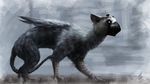  ambiguous_gender claws digital_media_(artwork) dsw7 feral fur solo standing the_last_guardian 