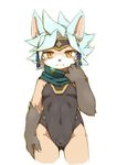  anthro blush bulge canine claws clothed clothing cub fox fur hair kemoisumi kemono looking_at_viewer male mammal scarf simple_background solo yellow_eyes young 