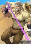  bara beard desert facial_hair feet_out_of_frame full_beard hermit_purple jojo_no_kimyou_na_bouken joseph_joestar joseph_joestar_(old) kienbiu large_pectorals male_focus mature_male muscular muscular_male old old_man paid_reward_available pectorals short_hair stand_(jojo) standing stardust_crusaders thick_eyebrows 