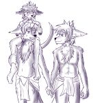 2024_links absurd_res anthro bonding carrying_another chest_tuft farfener fathers_and_son flenille_(suncasters) fur hand_holding happy hi_res jirra_(suncasters) male on_shoulders parenting romantic romantic_couple sketch tail the-farfener the_auroran_archives the_farfener theauroranarchive tuft wholesome