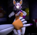2024 3d_(artwork) animatronic anthro balloon balls bedroom_eyes big_balls black_sclera brown_nipples canid canine cellphone claws digital_media_(artwork) electronics eyebrows five_nights_at_freddy&#039;s five_nights_at_freddy&#039;s_world fox genitals hair half-closed_eyes hand_over_crotch holding_cellphone holding_object holding_phone hook hook_hand inflatable inside lolbit_(fnaf) machine male mammal multicolored_body narrowed_eyes nipples orange_body phone pose poster purple_claws raised_eyebrow robot scottgames seductive selfie sfmmations solo source_filmmaker standing taking_picture taking_selfie thick_thighs two_tone_body white_body white_ears white_eyes white_hair