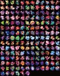  absurdres genesect highres joltik kyurem litwick meloetta minccino oshawott pokemon pokemon_bw shichi_(7cube_ori) snivy tepig victini 