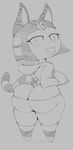  2017 animal_crossing ankha anthro areola big_breasts big_butt breasts butt cat clothing erect_nipples feline female hoodie mammal nintendo nipples purple_yoshi_draws solo video_games 