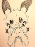  abdominal_bulge blush clitoris cum cum_in_pussy cum_inside female male male/female nintendo open_mouth penetration penis plusle pok&eacute;mon pussy restrained sex solo_focus tatwuyan tears traditional_media_(artwork) vaginal vaginal_penetration video_games 