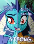  2016 armor dragon english_text friendship_is_magic horn my_little_pony princess_ember_(mlp) red_eyes starbat text wings 