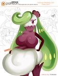  belly big_belly big_breasts breasts female hand_on_stomach nintendo pok&eacute;mon post_vore saintxtail tsareena video_games vore 