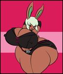  big_breasts big_butt breasts bunny_mint butt clothed clothing female hair huge_breasts huge_butt hyper hyper_breasts kevemperor lagomorph mammal nipples rabbit yokai 