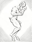  aries big_arms caprine fist fmonkey hooves horn male mammal muscular penis traditional_media_(artwork) 