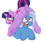  anus asshat blush butt confusion cutie_mark duo equine female feral friendship_is_magic hair horn hornjob hornteasing livinthelife0friley mammal my_little_pony pussy trixie_(mlp) twilight_sparkle_(mlp) unicorn 