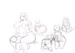  animal_crossing balls belly big_balls big_belly big_penis boss_monster canine caprine clothing dickgirl digby_(animal_crossing) dog drchops goat hand_on_stomach intersex isabelle_(animal_crossing) long_ears mammal monster navel nintendo penis pregnant thong toriel undertale video_games 