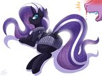  2017 blood clothing equine female friendship_is_magic hair horn mammal my_little_pony nightmare_rarity_(idw) nosebleed purple_hair rarity_(mlp) sparkles sweater unicorn vavacung virgin_killer_sweater 
