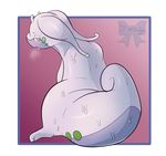  ambiguous_gender blush dragon frostyribbons goodra looking_at_viewer nintendo open_mouth pok&eacute;mon simple_background solo tongue tongue_out video_games 