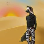  anthro canine clothed clothing excitedcargoyle fur hair male mammal simple_background solo standing 