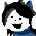  10kb :d alpha_channel black_hair canine cat cave_story cc0 clothing cowlick crossover digital_media_(artwork) dog ears_up edit feline feral fur hair happy mammal open_mouth pixel_(artwork) restricted_palette smile solo tem temmie_(undertale) the_degenerates undertale video_games white_fur 