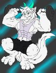  angel_dragon anthro bulge clothing colored dragon exercise fur furred_dragon hopelesshighschool male muscular sckhar solo weightlifting workout 