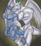  angel_dragon anthro anubis-kruger dragon erection male male/male penis sckhar 