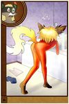  2017 age_difference anthro bathroom breasts butt canine clothing cub digital_media_(artwork) duo female fox fur hair hybrid jaxneesen mammal nude open_mouth pussy size_difference young 
