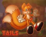 anthro balls blue_eyes blush canine chokodonkey clothing erection footwear fox fur gloves hair looking_at_viewer male mammal miles_prower penis shoes smile solo sonic_(series) 