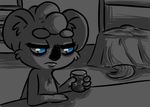  2017 alcohol anthro bed beverage blue_eyes clancy_(inkyfrog) cup disney duo fan_character inkyfrog koala male mammal marsupial on_bed restricted_palette solo_focus under_covers zootopia 