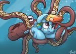  asphyxiation bubble cephalopod drowning equine friendship_is_magic mammal marine mistydash my_little_pony octopus pegasus rainbow_dash_(mlp) tentacles underwater vore water wings 