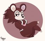  &lt;3 animal_crossing apron black_nose breasts brown_fur clothed clothing female freckles fur hedgehog mammal nintendo nipples partially_clothed sable_(animal_crossing) somescrub video_games 