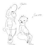  anthro bulge canine caprine charlie_(weaver) clothed clothing dialogue disney female fox fur male mammal monochrome pack_street remmy_cormo replytoanons sheep simple_background sitting standing sweater text white_background wool zootopia 