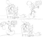  comic n64by44_(artist) simple_background sketch sylvia wander zbornak 