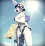  3d_(artwork) animatronic anthro bow breasts butt canine digital_media_(artwork) dragon_deep fan_character female five_nights_at_freddy&#039;s five_nights_at_freddy&#039;s_2 fox lips looking_at_viewer looking_back machine mammal mangle_(fnaf) nipples robot solo source_filmmaker tongue tongue_out video_games 