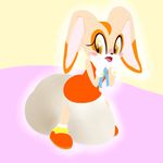  anthro blush clothed clothing cream_the_rabbit diaper feces female hypermess lagomorph mammal messy_diaper open_mouth prettypaddedprincess rabbit scat soiling solo sonic_(series) yellow_eyes 