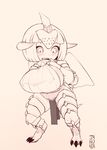  34no404 animal_humanoid armor big_breasts blush breasts capcom claws clothing dragon dragon_humanoid hair horn huge_breasts humanoid loincloth monster_girl_(genre) monster_hunter open_mouth shortstack toe_claws video_games wings 