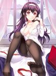  dance_of_eternity dress_shirt feet kasumigaoka_utaha no_bra open_shirt pantsu pantyhose saenai_heroine_no_sodatekata 