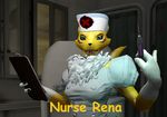  3d_(artwork) anthro breasts canine clipboard costume digimon digital_media_(artwork) female fox garry&#039;s_mod garrysmod looking_at_viewer mammal needle nurse renamon text video_games 