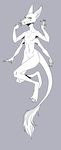  4_arms anthro canine hybrid looking_at_viewer male mammal monochrome multi_arm multi_limb nude smile solo stesha_di wide_hips 