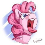  bust_(disambiguation) friendship_is_magic happy mouth_shot my_little_pony open_mouth pinkie_pie_(mlp) ponythroat portrait tongue tongue_out uvula 