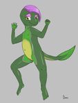 amphibian cub danslittlefurs frog nipples nude pussy simple_background solo tadpole young 