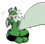  2017 anthro arcanine balls big_balls big_butt butt canine cellidor cute fluffy fur hair honky_kat huge_balls huge_butt looking_at_viewer male mammal nintendo open_mouth pok&eacute;mon pose red_eyes simple_background solo stripes thick_thighs tuft video_games white_fur wide_hips 
