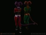  3d_(artwork) amber_eyes animated breasts clothed clothing demon digital_media_(artwork) ezria female green_eyes humanoid jessica_anner purple_scales red_scales scales simple_background succubus tailwag walk_cycle walking xelthia 