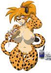  alpha_channel anthro big_breasts breasts cheetah curvaceous dynamite_(kadath) felid feline female food looking_at_viewer mammal nipples nude pubes pussy simple_background solo thick_thighs tongue tongue_out transparent_background wide_hips yawg 